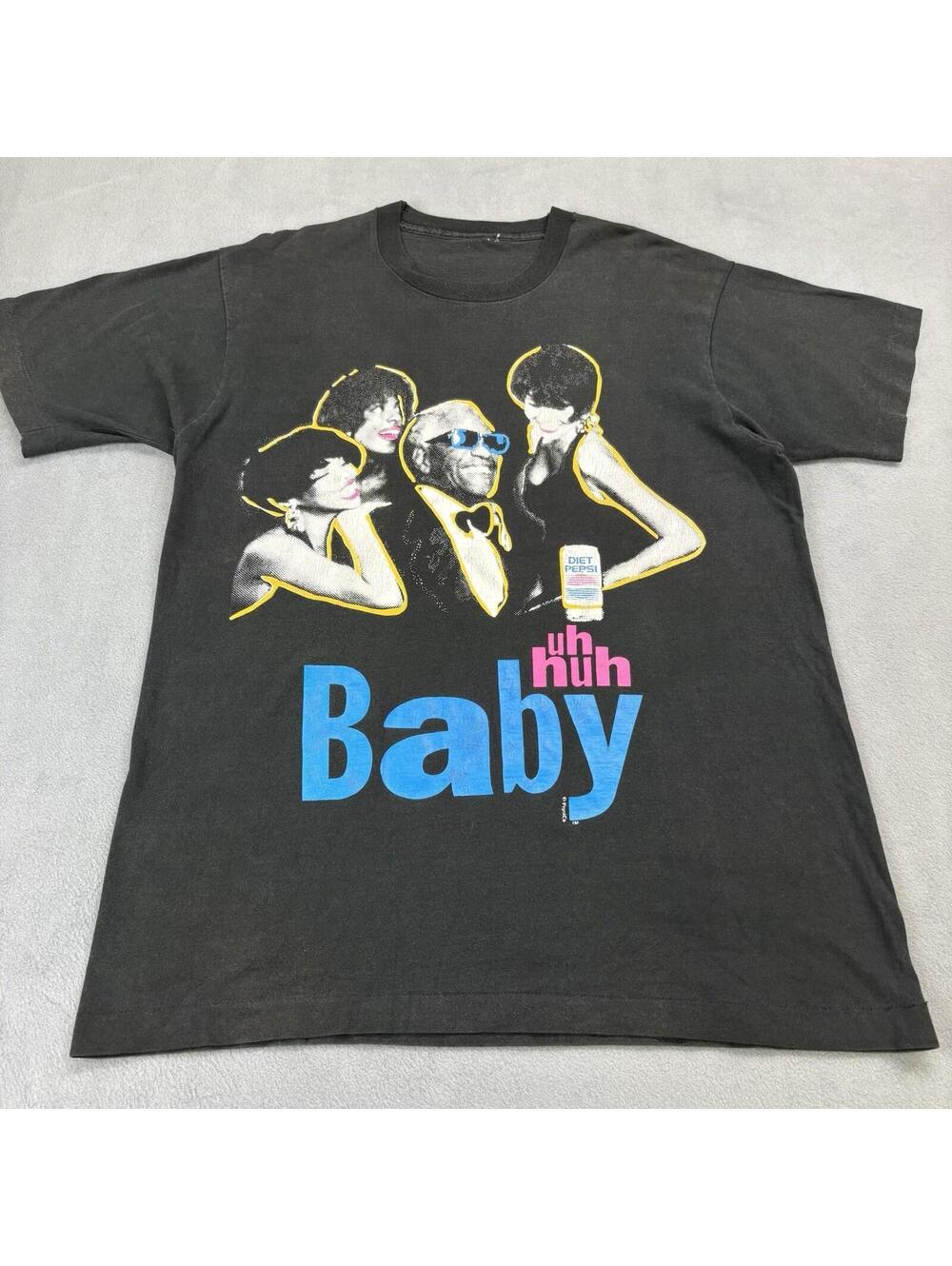 Vintage 90s Ray Charles Diet Pepsi Promo Shirt Size XL Black